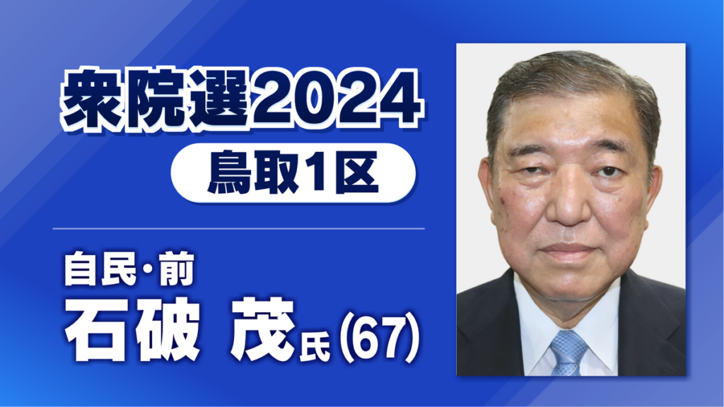 【衆院選】「鳥取1区」　自由民主党・石破茂氏が当選確実